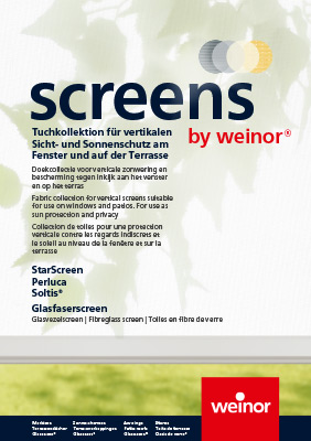 weinor Broschuere Kollektion Screens für PeroTex 2