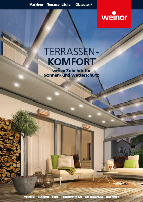 Broschüre Terrassenkomfort - Zubehoer für Sonnen- und Wetterschutz von weinor